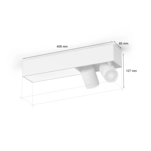 Regleta Centris 2 Focos Philips Hue Blanco White & Colors - Imagen 4