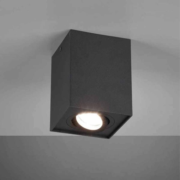 plafon biscui negro con foco tiendas deco trio lighting 2