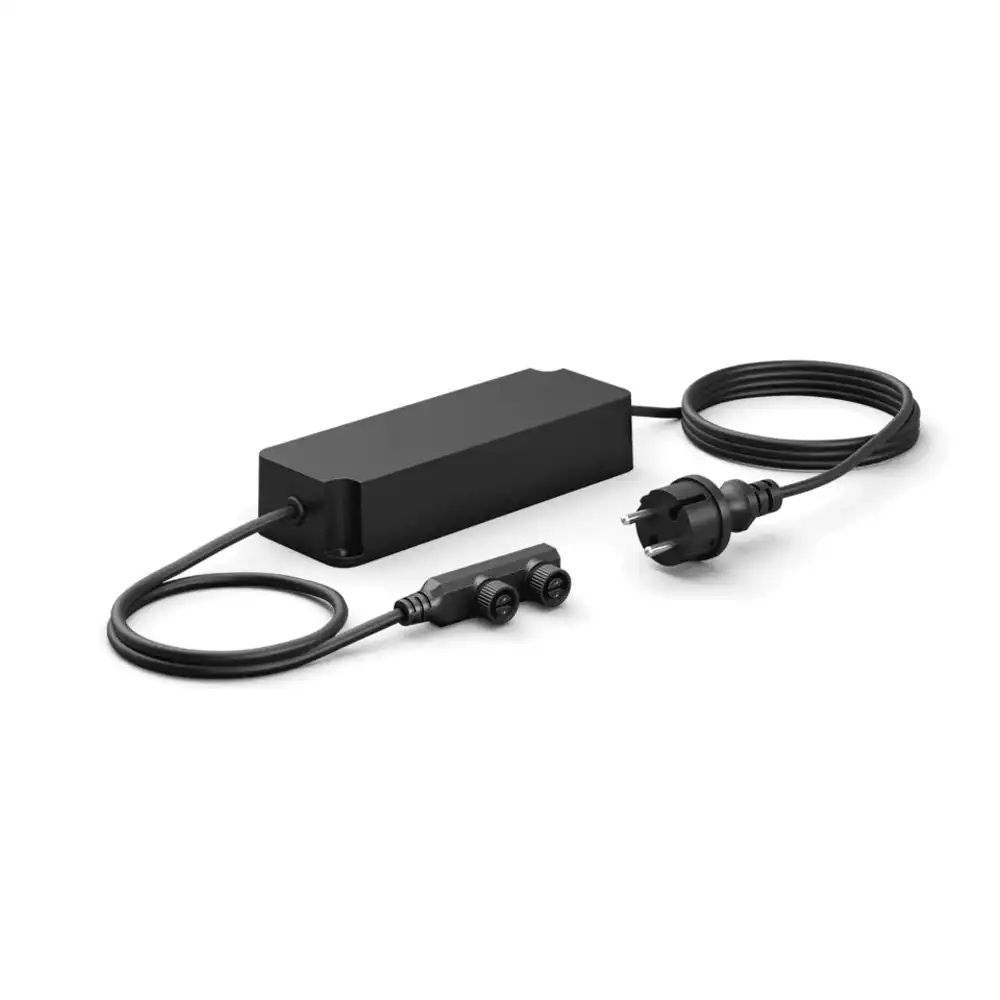 Fuente de alimentación Philips Hue 100W para exterior con cable y conectores incluidos.
