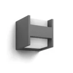 tiendas deco aplique arbour led 2 x 45w 2700k antracita ip44 philips 1