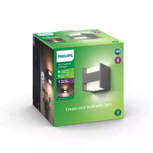 Aplique Arbour LED 2×4,5W 2700K Antracita IP44 – Philips - Imagen 3
