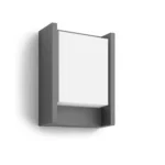 Aplique de pared exterior Arbour LED Philips antracita IP44 vista lateral
