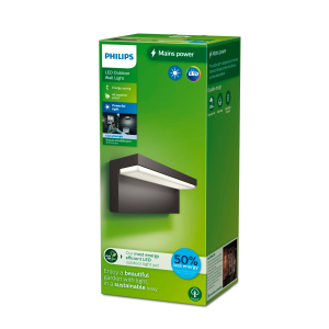 Aplique Bustan LED 1×3,8W 4000K Ultra Eficiente Antracita IP44 – Philips - Imagen 3