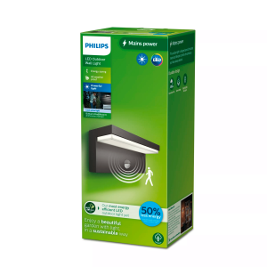 Aplique Bustan LED 1×3,8W 4000K Ultra Eficiente con Sensor Antracita IP44 – Philips - Imagen 3