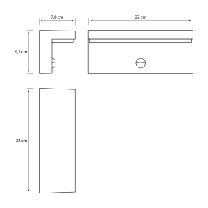 Aplique Bustan LED 1×3,8W 4000K Ultra Eficiente con Sensor Antracita IP44 – Philips - Imagen 4