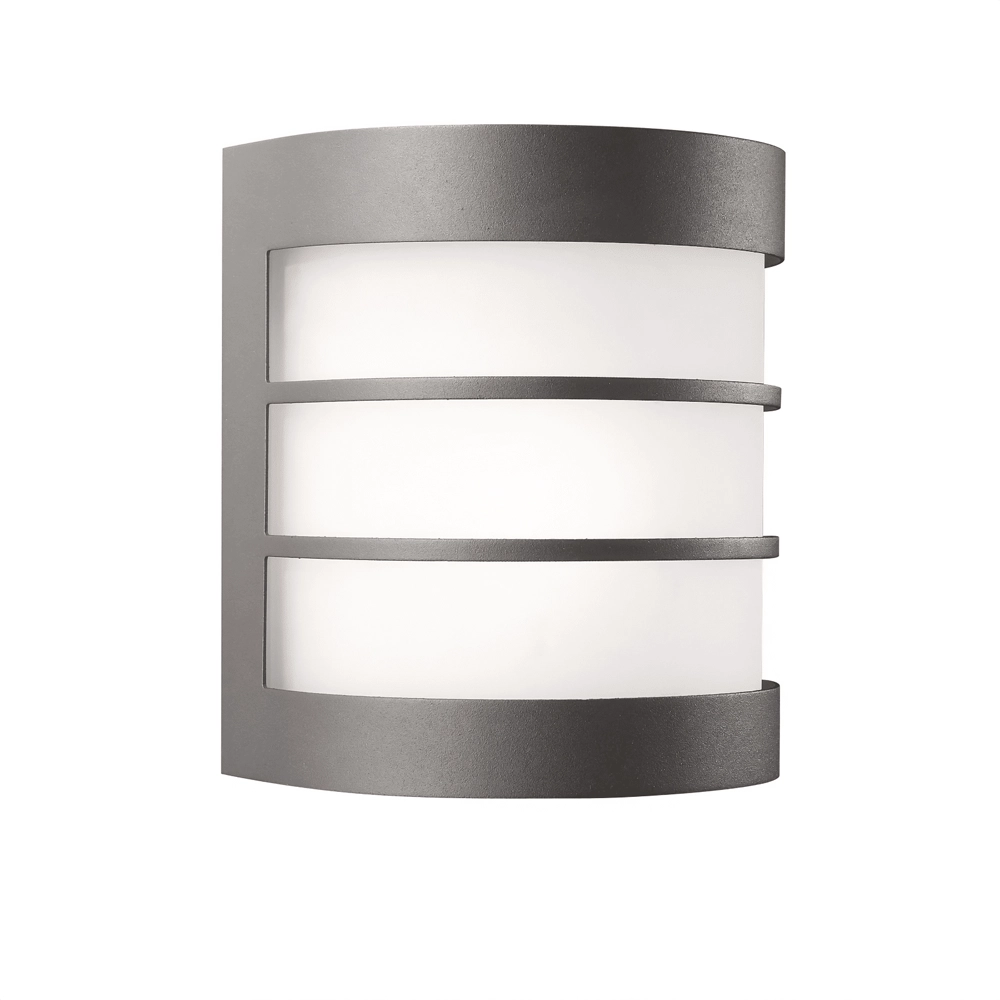 Aplique de pared exterior Calgary antracita Philips IP44 sin bombilla vista frontal
