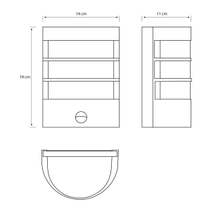 Aplique Calgary LED 1×3,5W 2700K con Sensor Níquel IP44 – Philips - Imagen 4