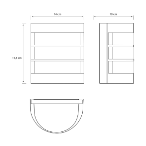 Aplique Calgary LED 1×3W 2700K Níquel IP44 – Philips - Imagen 4