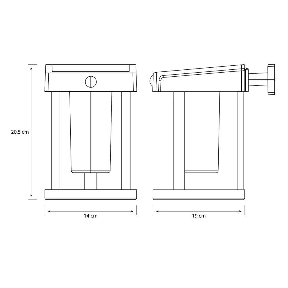 tiendas deco aplique camill c led 1 x 14w 3000k solar ultra eficiente con sensor negro t ip44 philips 3