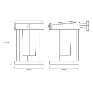 Aplique Camill C LED 1×1,4W 3000K Solar Ultra Eficiente con Sensor Negro M IP44 – Philips - Imagen 3