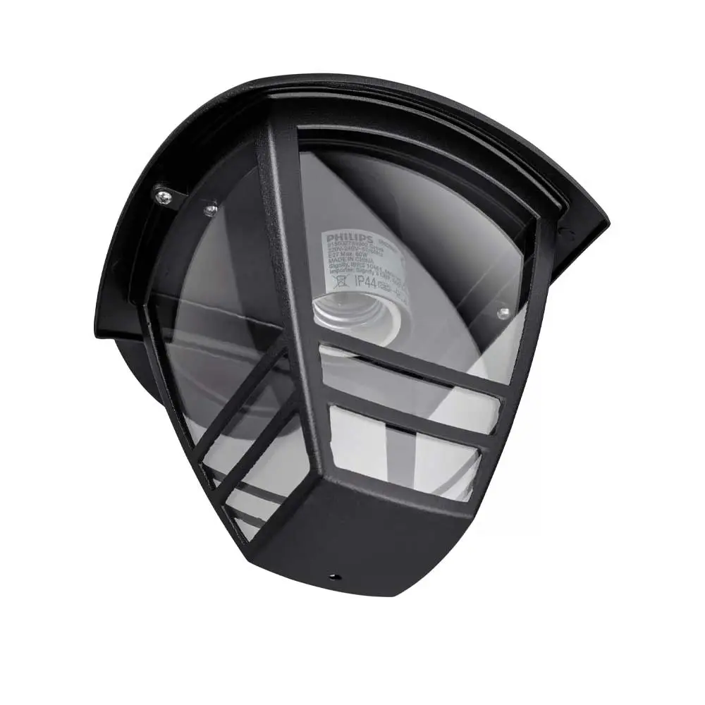 Aplique exterior Philips Creek Down negro IP44 vista inferior