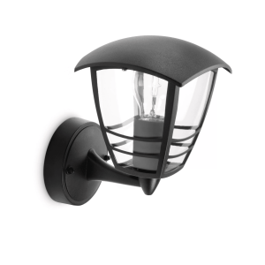 Aplique Creek Up Negro Sin Bombilla IP44 – Philips - Imagen 1