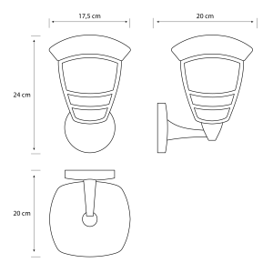 Aplique Creek Up Negro Sin Bombilla IP44 – Philips - Imagen 4