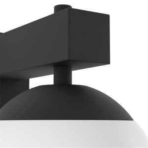 Aplique de Exterior Bufalata Negro con Globo Blanco E27 IP44 – Eglo - Imagen 4