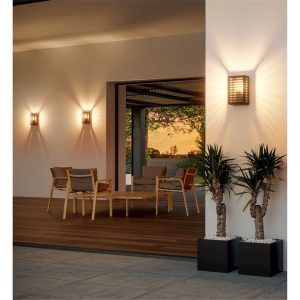 Aplique de Pared Alamonte 3 de Metal Negro a Rayas E27 IP44 – Eglo - Imagen 5