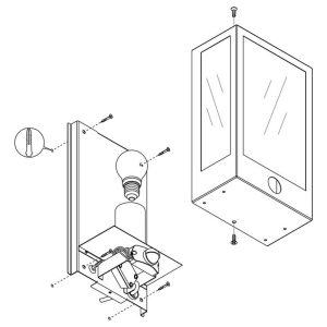 Aplique de Pared Alamonte con Sensor Acero Negro y Vidrio E27 IP44 – Eglo - Imagen 2
