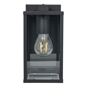 Aplique de Pared Exterior Budrone de Acero Negro con Vidrio E27 IP44 – Eglo - Imagen 3