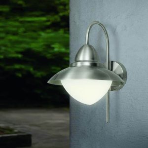 Aplique de Pared Exterior Sidney de Acero y Vidrio E27 – Eglo - Imagen 2