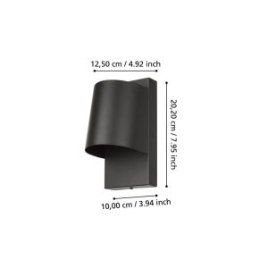 Aplique de Pared Exterior STAGNONE LED 20 cm GU10 4,6W IP54 – Eglo - Imagen 4