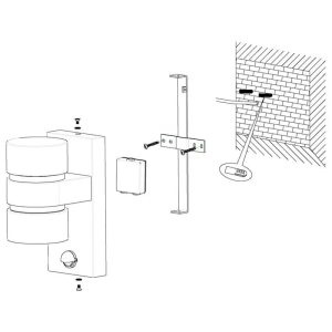 Aplique de Pared LED ATOLLARI para Exterior con Sensor 3000K IP44 – Eglo - Imagen 2