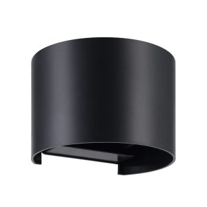 Aplique de Pared LED BARCAROLA-E Semicilíndrico Negro 4000K 550 lm IP44 Exterior – Eglo - Imagen 1