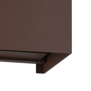Aplique de Pared LED CALPINO 3 Café Óxido en Forma de Cubo 3000K IP54 – Eglo - Imagen 4