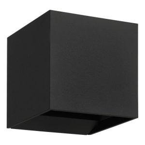 Aplique de Pared LED CALPINO 3 Negro en Forma de Cubo 3000K IP54 – Eglo - Imagen 1
