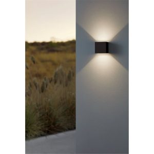 Aplique de Pared LED CALPINO 3 Negro en Forma de Cubo 3000K IP54 – Eglo - Imagen 2