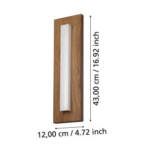 Aplique de Pared LED Exterior BITETTO con Base de Madera 7W 3000K IP44 – Eglo - Imagen 2