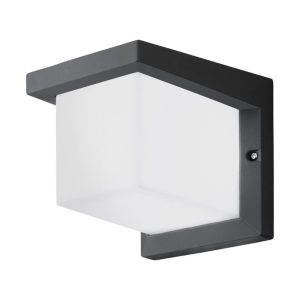 Aplique de Pared LED Exterior DESELLA 1 Cuadrado 10W 3000K IP55 – Eglo - Imagen 1