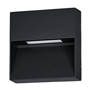 Aplique de Pared LED MARUGGIO Cuadrado Negro 4,8W IP65 – Eglo - Imagen 1
