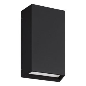 Aplique de Pared LED SPONGANO Vertical Negro 2x5W IP65 – Eglo - Imagen 1