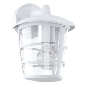 Aplique de Pared Tipo Farol ALORIA Moderno Suspendido Exterior Blanco E27 IP44 – Eglo - Imagen 1