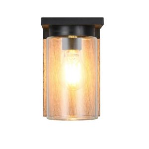 Aplique exterior ARDILA Madera con Sensor Oscuridad E27 40W IP44 - TRIO Lighting - Imagen 1