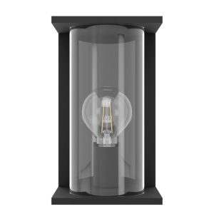 Aplique Exterior Cascinetta de Acero Negro y Vidrio Cilíndrico E27 IP54 – Eglo - Imagen 4