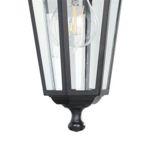 Aplique Exterior Colgante Tipo Farol LATERNA 4 Negro con Vidrio E27 IP44 – Eglo - Imagen 5