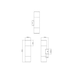 Aplique Exterior HOOSIC Antracita 2 Luces arriba y abajo E27 IP44 - TRIO Lighting - Imagen 4