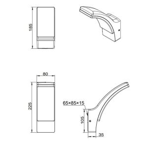 Aplique exterior LED BEJA 12.5W 1650lm 4000K IP44 Antracita - TRIO Lighting - Imagen 5
