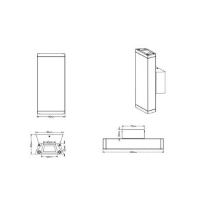 Aplique Exterior LED COLORADO 20cm Luz arriba y abajo 2x3W 3000K IP54 - TRIO Lighting - Imagen 4