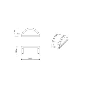 Aplique exterior LED KENDAL 12W 1400lm 3000K IP54 Negro - TRIO Lighting - Imagen 4