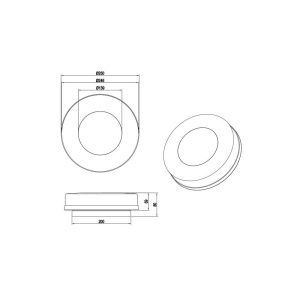 Aplique Exterior LED MORENA Regulable 14W 1500lm 3 Tonos 2300-3000-4000K IP54 - TRIO Lighting - Imagen 4