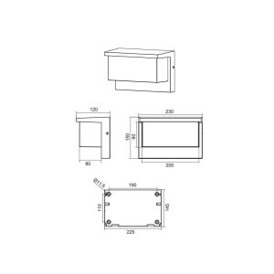 Aplique Exterior LED NESTOS con Sensor 13W 1300lm 3000K IP54 - TRIO Lighting - Imagen 5