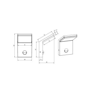 Aplique Exterior LED PEARL con Sensor 8W 900lm 3000K IP54 - TRIO Lighting - Imagen 3