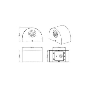 Aplique exterior LED ROSARIO Pequeño Blanco 2W 2x200lm 3000K IP44 - TRIO Lighting - Imagen 2
