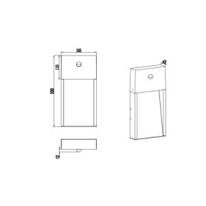 Aplique exterior LED SALMON con Sensor 11W 1200lm 3000K IP44 - TRIO Lighting - Imagen 5