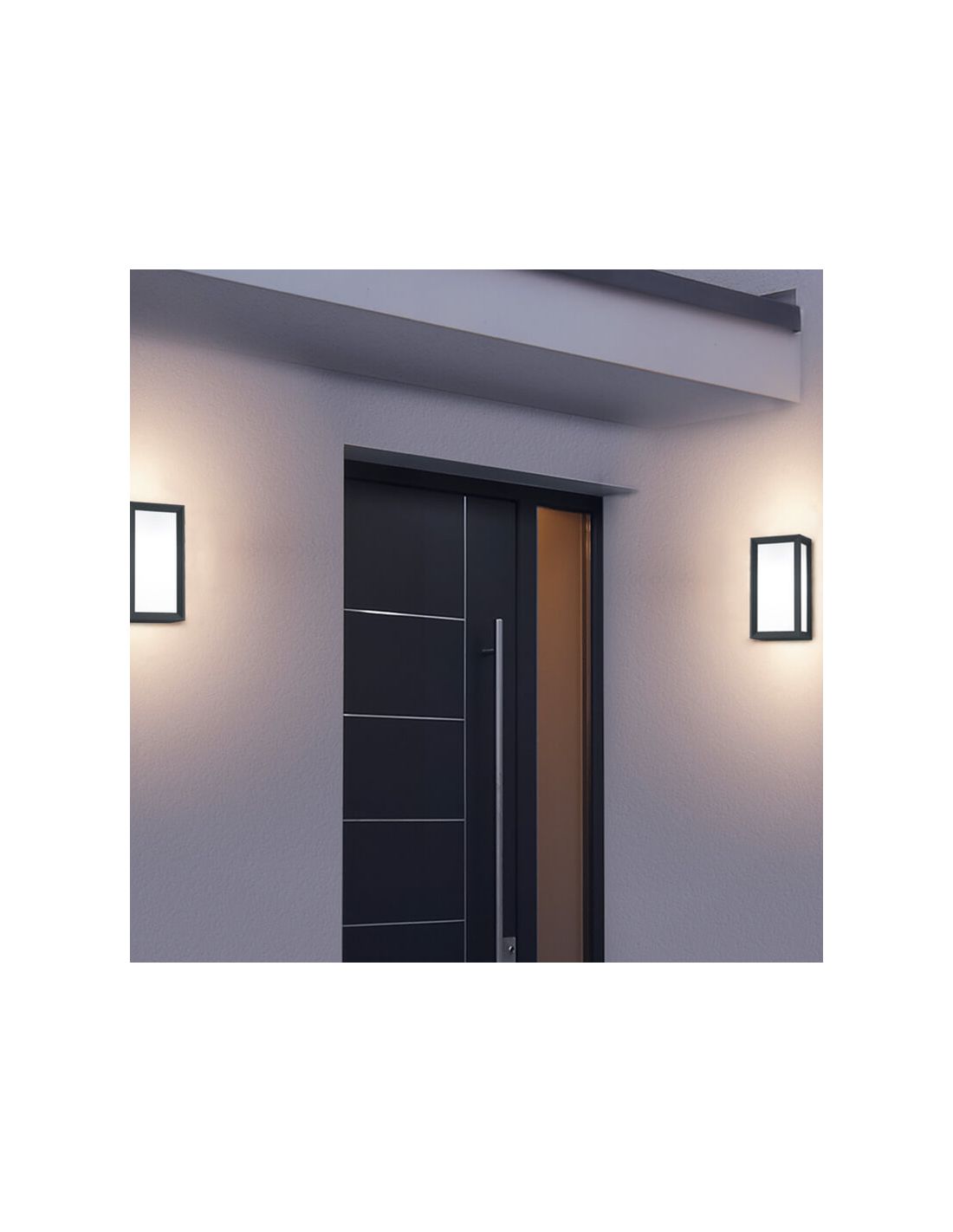 Aplique exterior LED Timok 4.9W 470lm 3000K IP54 Trio Lighting instalado en fachada