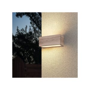 Aplique Exterior MAYENNE Efecto Madera 25cm Luz arriba y abajo 2xE14 10W IP44 - TRIO Lighting - Imagen 3
