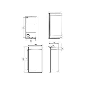 Aplique Exterior PUELO Rectangular Blanco E27 10W - TRIO Lighting - Imagen 5