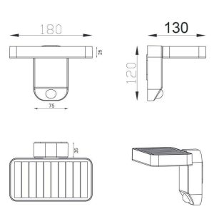 Aplique exterior Solar LED ESQUEL con Sensor IP44 - TRIO Lighting - Imagen 3