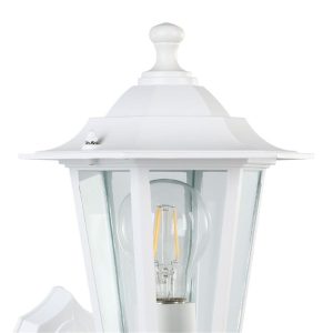 Aplique Exterior Tipo Farol LATERNA 5 Blanco con Emisión Superior E27 IP44 – Eglo - Imagen 4